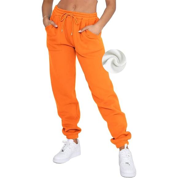 New Size XLarge Fleece Lined, High Waisted, Cotton Jogger Sweatpants - Picture 1 of 5